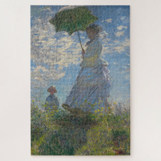 Woman with a Parasol - Madame Monet and Her Son Jigsaw Puzzle