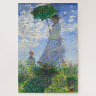 Woman with a Parasol, Madame Monet and Her Son Jigsaw Puzzle