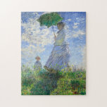 Woman with a Parasol, Madame Monet and Her Son Jigsaw Puzzle<br><div class="desc">Woman with a Parasol,  Madame Monet and Her Son by Claude Monet Vintage Fine Art Jigsaw Puzzle.</div>