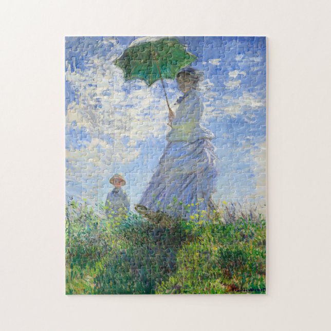 Woman with a Parasol, Madame Monet and Her Son Jigsaw Puzzle (Vertical)