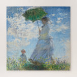 Woman with a Parasol, Madame Monet and Her Son Jigsaw Puzzle<br><div class="desc">Impressionist Landscape Painting by Claude Monet - Classic Masterpieces - Claude Monet's Impressionist Painting Series - Woman with a Parasol,  Madame Monet and Her Son</div>