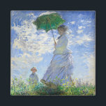 Woman with a Parasol, Madame Monet and Her Son Magnet<br><div class="desc">Woman with a Parasol,  Madame Monet and Her Son by Claude Monet Vintage Fine Art</div>