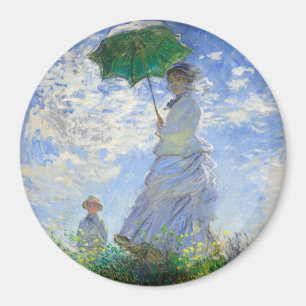 Woman with a Parasol, Madame Monet and Her Son Magnet