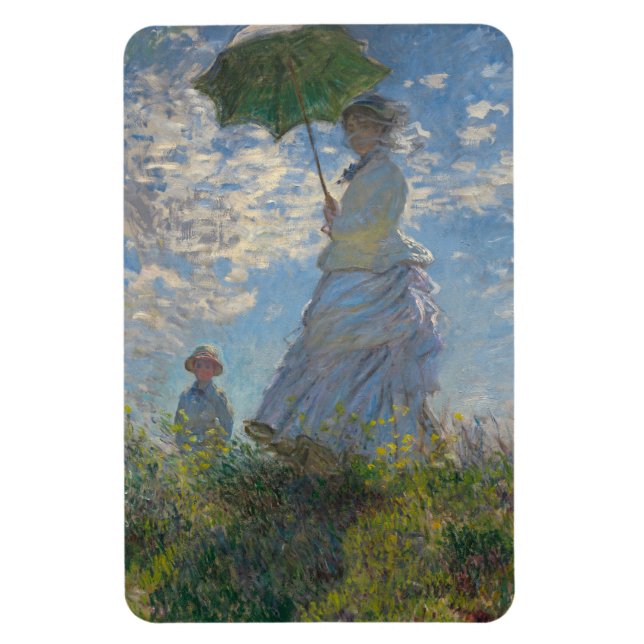 Woman with a Parasol - Madame Monet and Her Son Magnet (Vertical)