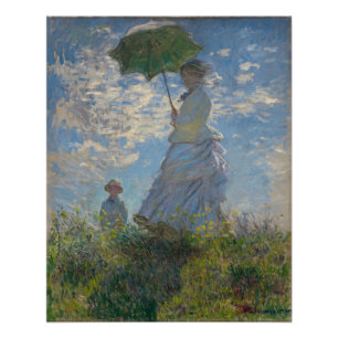 Woman with a Parasol - Madame Monet and Her Son Poster