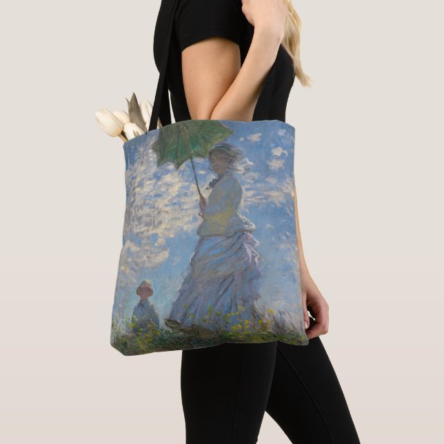 Woman with a Parasol - Madame Monet and Her Son Tote Bag (Close Up)