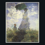 Woman With A Parasol - Madame Monet & Her Son Poster<br><div class="desc">Woman with a Parasol - Madame Monet (Camille) and her son,  1875 Claude Monet This painting is of the wife and son of artist Claude Monet.</div>