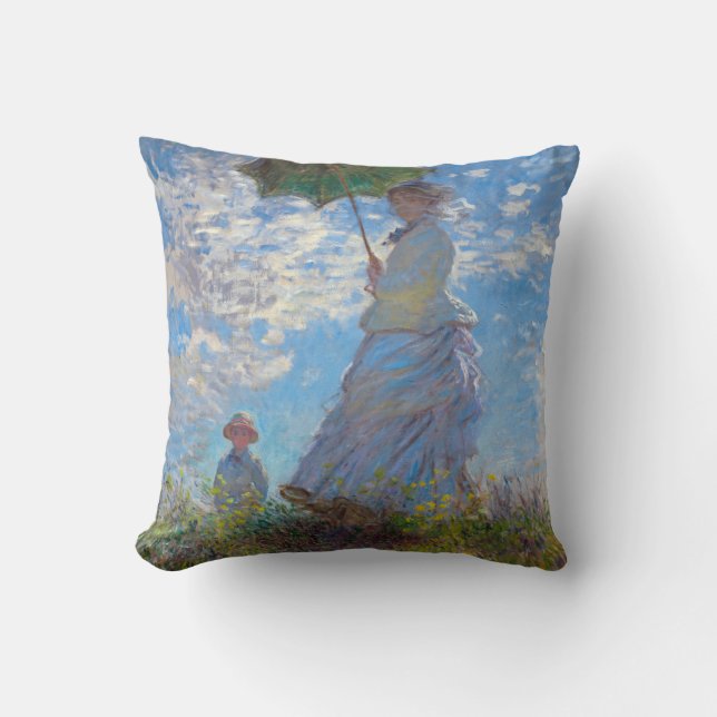 Woman with a Parasol, Monet Cushion (Front)