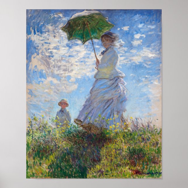 Woman with a Parasol | Monet | Poster (Front)