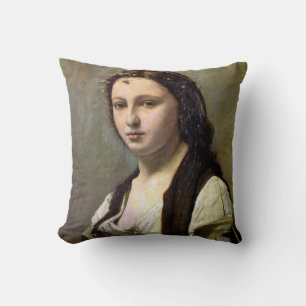 Woman with a Pearl, Camille Corot, 1868-1870 Cushion