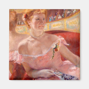 Woman with a Pearl Necklace Mary Cassatt Magnet