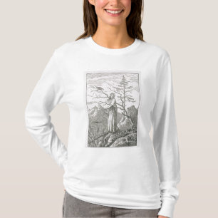Woman with a Raven, on the Edge of a Precipice T-Shirt