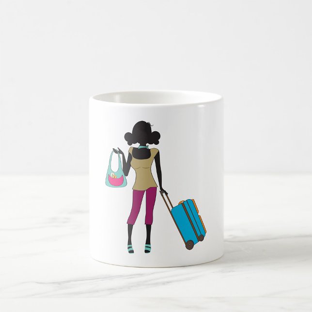 Woman With A Suitcase Coffee Mug (Creator Uploaded)