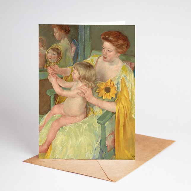 Woman with a Sunflower | Mary Cassatt Card (Creator Uploaded)