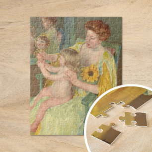 Woman with a Sunflower   Mary Cassatt Jigsaw Puzzle