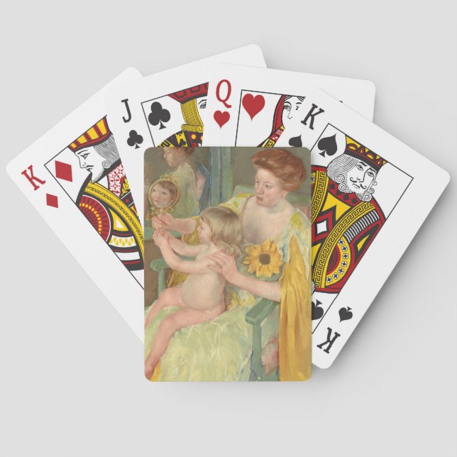 Woman with a Sunflower | Mary Cassatt Playing Cards (Back)