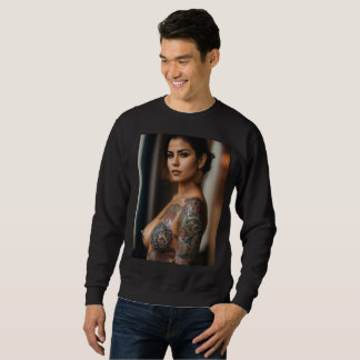 Woman With A Tattooed Body Design T-Shirt Sweatshirt