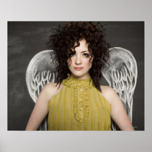 woman with angel wings 2 poster