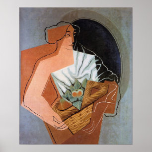 Woman with Basket, by Juan Gris Poster