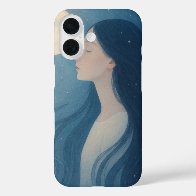 Woman with Black hair Phone Case | Minimalist Femi (Back)