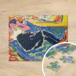Woman with Black Stockings   Ernst Ludwig Kirchner Jigsaw Puzzle