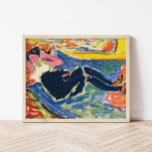 Woman with Black Stockings   Ernst Ludwig Kirchner Poster