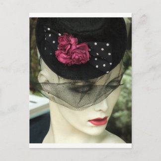 Woman with Black Veil Postcard