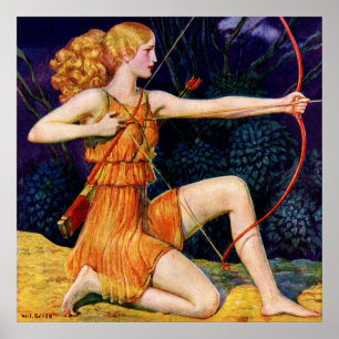 woman with bow poster