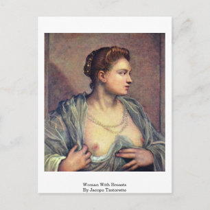 Woman With Breasts By Jacopo Tintoretto Postcard