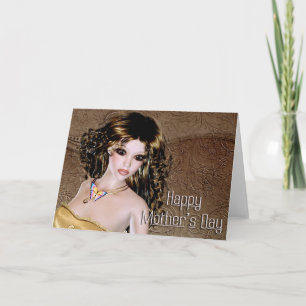 Woman with Butterfly Necklace - Mother's Day Card