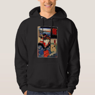 Woman with Cat - Japanese Art - Utagawa Kuniyoshi Hoodie