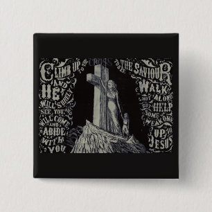 Woman with Child and Cross The Sanctuary of Love 15 Cm Square Badge