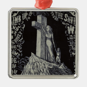 Woman with Child and Cross The Sanctuary of Love Metal Ornament