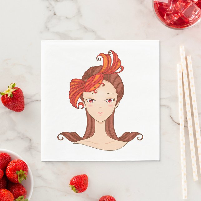 Woman With Crab Hair Napkin (Creator Uploaded)