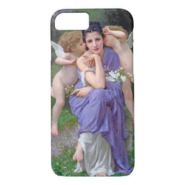 Woman with Cupid, Bouguereau Case-Mate iPhone Case (Back)