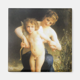Woman with Cupid, Bouguereau Magnet
