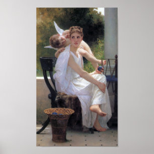 Woman with Cupid, Bouguereau Poster