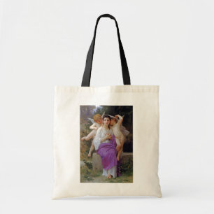 Woman with Cupid, Bouguereau Tote Bag