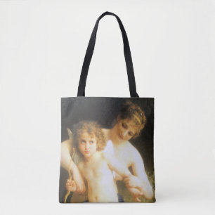 Woman with Cupid, Bouguereau Tote Bag