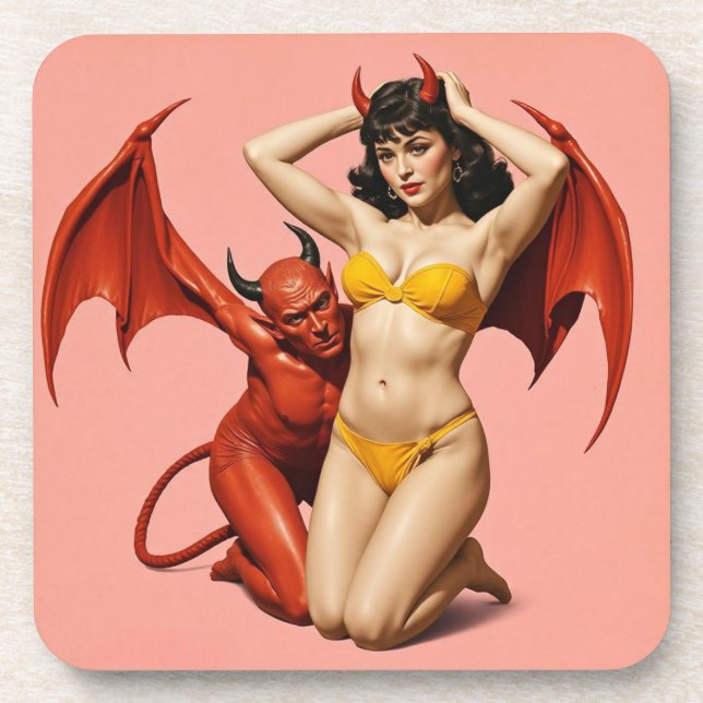 woman with devil coaster (Front)