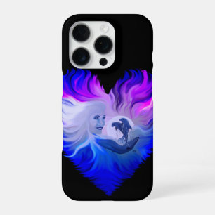 Woman with Dolphins in the Moonlight iPhone 16 Pro Case