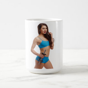 Woman with Dumbbell Coffee Mug