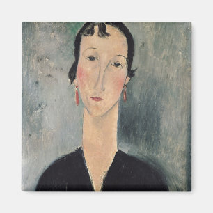 Woman with Earrings Magnet