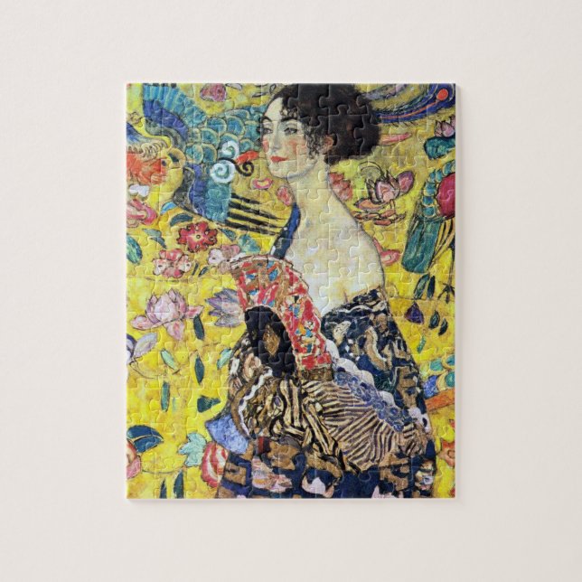 Woman with Fan by Gustav Klimt Jigsaw Puzzle (Vertical)