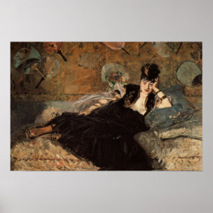 Woman With Fans Poster