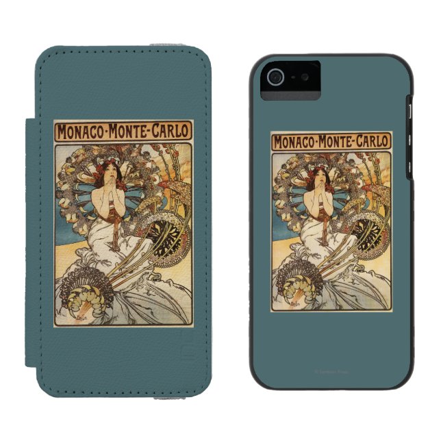 Woman with Feathers - PLM Railway Travel Poster Incipio iPhone Wallet Case (Side by Side)