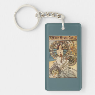 Woman with Feathers - PLM Railway Travel Poster Key Ring