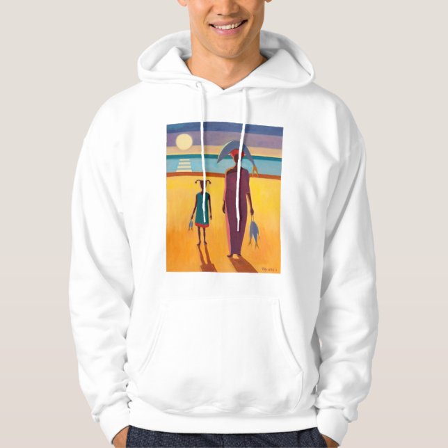 Woman with Fish Hoodie (Front)