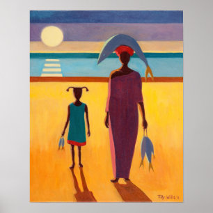 Woman with Fish Poster