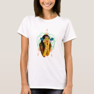 Woman With Fish Trippy Collage T-Shirt